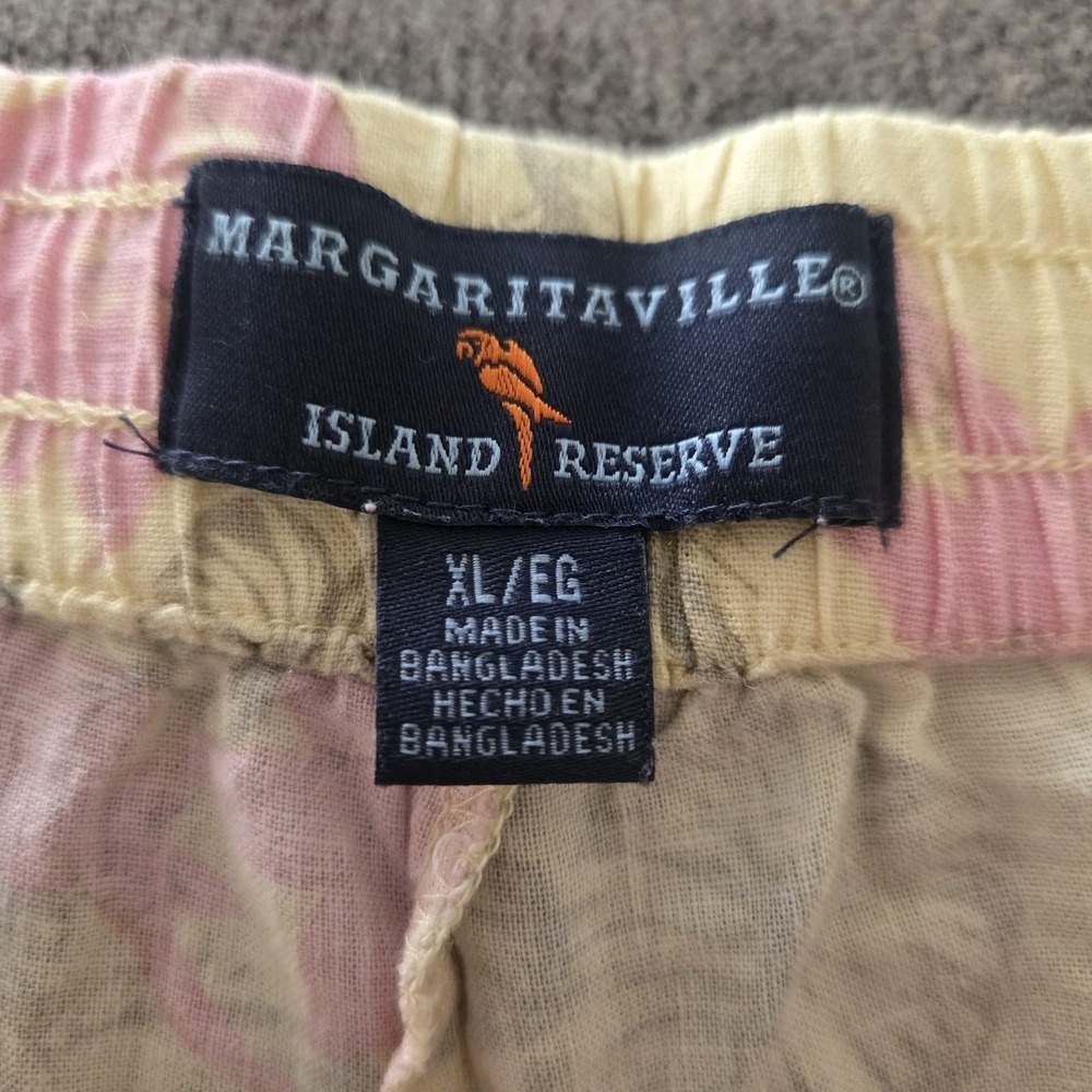 Margaritaville Women's No Island Reserve Beach Linen Blend Short Yellow Size XL - Picture 9 of 13